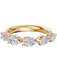 Aya Fine Jewelry - Pear Lab Diamond Half Eternity Ring - Lyst