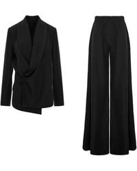 BLUZAT - Set With Wrap Blazer And Flared Trousers - Lyst