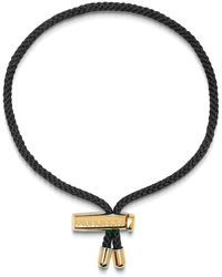 Nialaya - Black String Bracelet With Adjustable Lock - Lyst