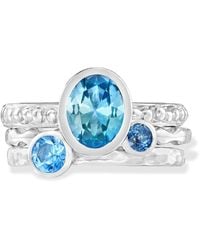 Dower & Hall - Sea Breeze Twinkle Stacking Rings Set - Lyst