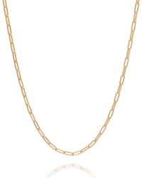 Nellou Jewellery - Baby Paperclip Necklace Plated Sterling - Lyst