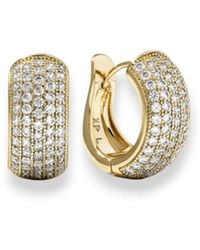 Alexie of Athens - Thea Chunky Pave Huggies - Lyst