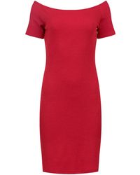 Conquista - Off-Shoulder Fitted Cotton Ribbed Dress - Lyst