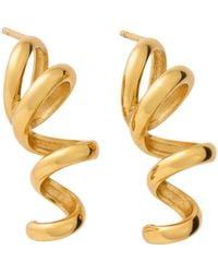LINYA JEWELLERY - Seta Spiral Hoop Earrings - Lyst