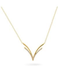 Lucy Quartermaine - Solid Empire Pendant With Graded Diamonds - Lyst