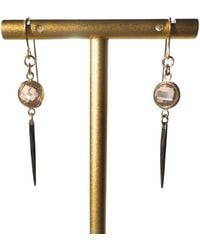 Rachel Nathan - Classic Hook: Champagne & Vermeil Spire Earrings - Lyst