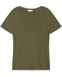 NOEND - Supima Cotton Deep V Neck Tee - Lyst