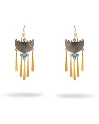 Ebru Jewelry - Gypsy Spirit Two Tone Opal Dangle Earrings - Lyst