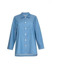 Audrey Vallens - Oversize Shirt With Snaps - Lyst