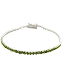 Harfi - Peridot August Birthstone Sterling Tennis Bracelet - Lyst