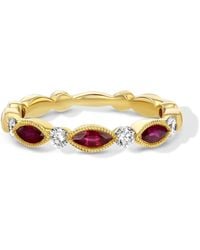 Jewelbird - Ruby & Diamond Pinky Ring - Lyst