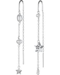 Scream Pretty - Pearl And Star Mismatched Threader Earrings - Lyst