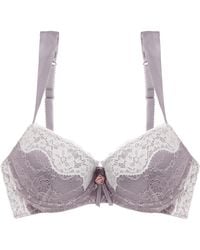 Tallulah Love - Silk Keepsake Padded Plunge Bra - Lyst