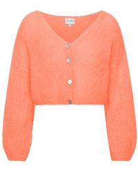 American Dreams - Cornelia Cropped Cardigan Burnt - Lyst