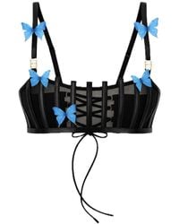 Empress Mimi - Morphology Mesh Bralette With Butterfly Detail - Lyst