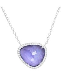 KAMARIA - Marina Lab Created Gemstone Necklace With Crystals - Lyst