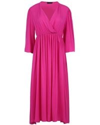 Conquista - Fuchsia Empire Line Dress - Lyst