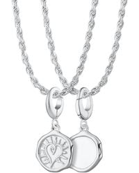 Lily Charmed - Sterling Manifest Love Charm Necklace With Twisted Rope Chain - Lyst