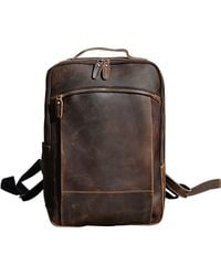Touri - Minimalist Zip Open Leather Backpack - Lyst