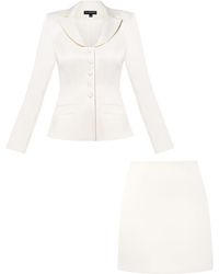 Tia Dorraine - Tailored Satin Blazer & Mini Skirt Set - Lyst