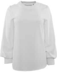 Theo the Label - Dione Pleated Neck Top - Lyst
