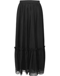 Smart and Joy - Boho-Style Ruffled Skirt With Elastic Waistband - Lyst