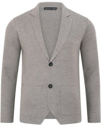Paul James Knitwear - Neutrals Lightweight Extra Fine Merino Wool Massimo Knitted Blazer - Lyst