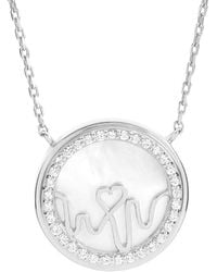 BLOOMTINE | Earth Angel HQ - Loves Frequency Sterling & Mother Of Pearl Heart Necklace - Lyst