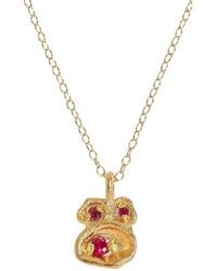 Claire Hill Designs - Ruby Lichen Pendant Necklace - Lyst