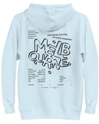 Anchor and Crew - Sky Gustatory Melbourne Coffee Scene Cotton Blend Embroidered Hoodie - Lyst