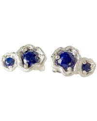 Claire Hill Designs - Lapis Lazuli Climber Stud Earrings - Lyst