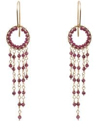 Corina Mardari Jewelry - Handmade Chandelier Garnet-Filled Earrings — Fluid Statement Design - Lyst