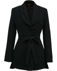 Smart and Joy - Long Tailor Knot On Waist Blazer - Lyst