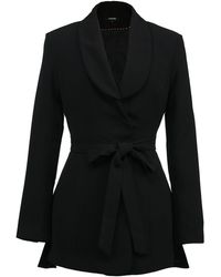 Smart and Joy - Long Tailor Knot On Waist Blazer - Lyst