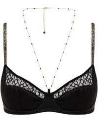 SAETA Paris - Silk & Lace Wired Bra - Lyst