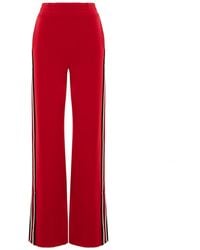 Nissa Side Pocket Red Viscose Pants