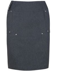 Conquista - Dark Denim Style Pencil Skirt With Rhinestone Detail - Lyst
