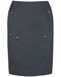 Conquista - Dark Denim Style Pencil Skirt With Rhinestone Detail - Lyst