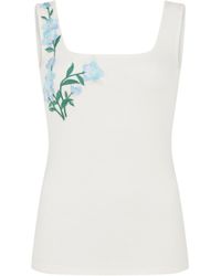 Sour Figs - Blossom-Appliqué Square-Neck Tank Top - Lyst