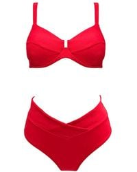 Aulala Paris - Miss Bright Crossing High Waist Bikini Set - Lyst