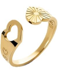 Elk & Bloom - Double Love Dainty Hearts 14K Ring - Lyst