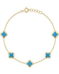 LÁTELITA London - Clover Flowers Bracelet Opal - Lyst