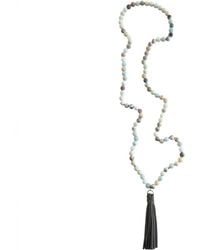 Heather Hawkins Jewelry - Talulah Belle Gemstone Beaded Long Necklace With Suede Tassel - Lyst