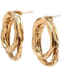 De Roms - Molten Hoops Two Together Earrings - Lyst
