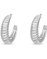 Clemence Wren - Graduating Ridge Hoop Earrings - Lyst