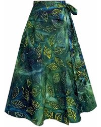 Frock Tales - Meyer Forest Wrap Midi Skirt With Pockets - Lyst
