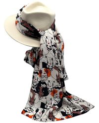 Julia Clancey - Neutrals Ivory Turbanista Fifi Scarf Fedora - Lyst