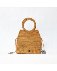 Jelavu - Neutrals Monterey Rattan Satchel Bag - Lyst