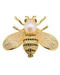 Angel Barocco - Natural Freshwater Pearl Bee Brooch - Lyst