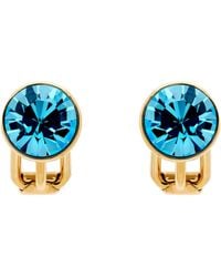 Emma Holland Jewellery - Aqua Crystal Clip Earrings - Lyst